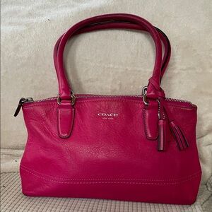 Coach Fuchsia Leather Satchel